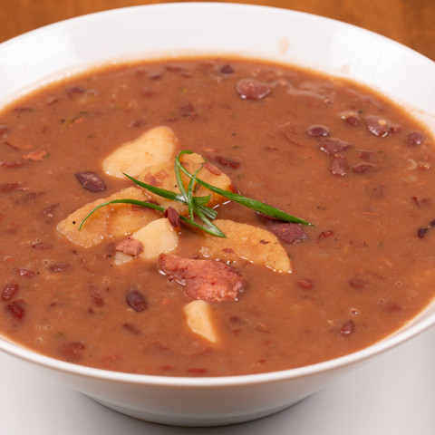 Click to view full image of red peas soup with salt beef Bowl of red peas soup with salt beef – thumbnail view